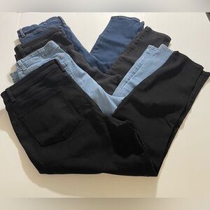 NO BOUNDARIES Stylish Denim and Black Jeans, Four Pair